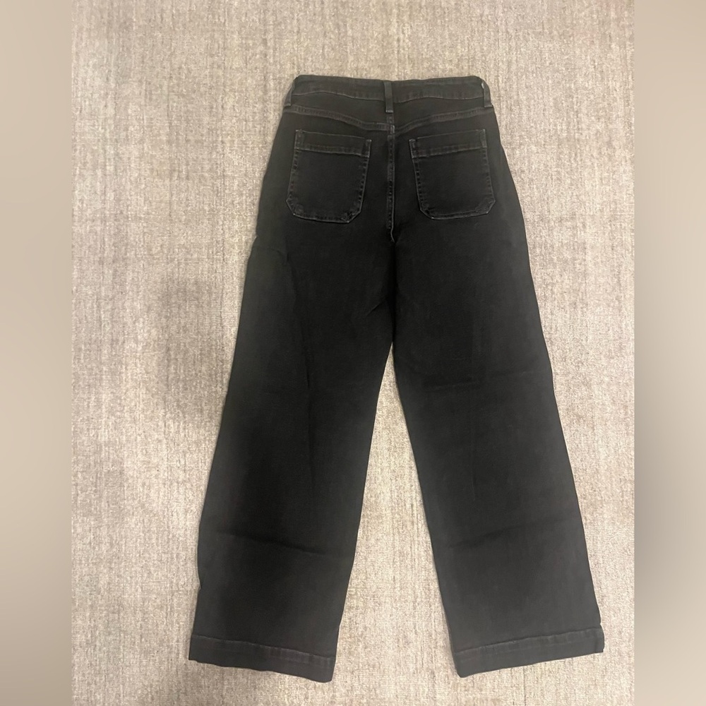 JBD wide leg high rise black jeans